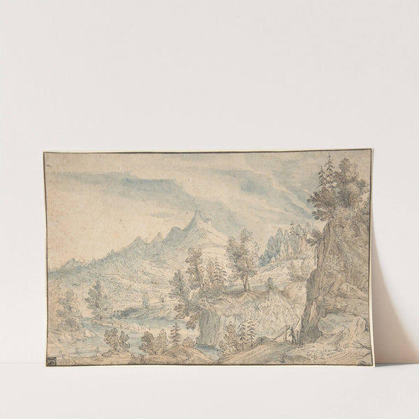 The Salzach Valley with a View of the Watzmann Massif in the Background by Frederik van Valkenborch