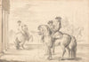 The Scholar Placed in His Seat Without Styrrops (1729)