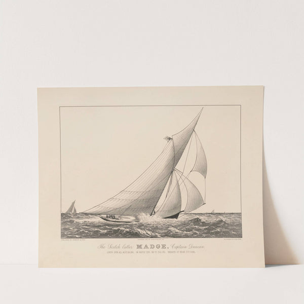 The Scotch Cutter Madge, Captain Duncan (1881) by Currier & Ives.