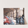 The Scottish Women&#039;s Hospital, In The Cloister of the Abbaye at Royaumont. Dr. Frances Ivens inspec... by Norah Neilson Gray
