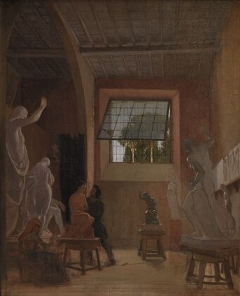 The Sculptor Jens Adolph Jerichau in his Studio in Rome
