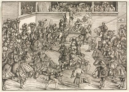 The Second Tournament with the Tapestry of Sampson and the Lion (1509)
