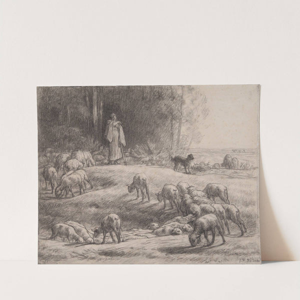 The Shepherdess by Jean-François Millet