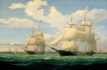 The Ships ‘Winged Arrow’ and ‘Southern Cross’ in Boston Harbor