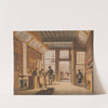 The Shop of the Bookdealer Pieter Meijer Warnars on the Vijgendam in Amsterdam by Johannes Jelgerhuis
