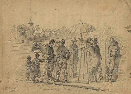 The showman in camp–A scene in the streets of Culpepper