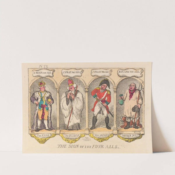 The sign of the four alls by Thomas Rowlandson