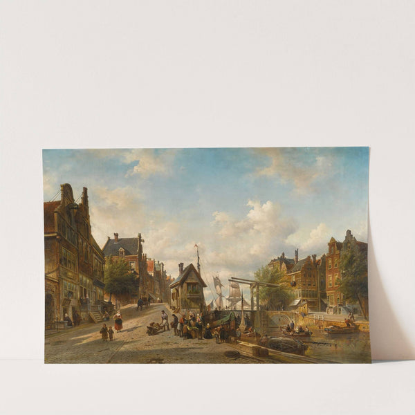 The Singel and Brouwersgracht, Amsterdam (1874) by Elias Pieter van Bommel