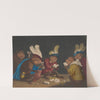 The Singerie [Five monkeys playing cards] by Alexandre-Gabriel Decamps