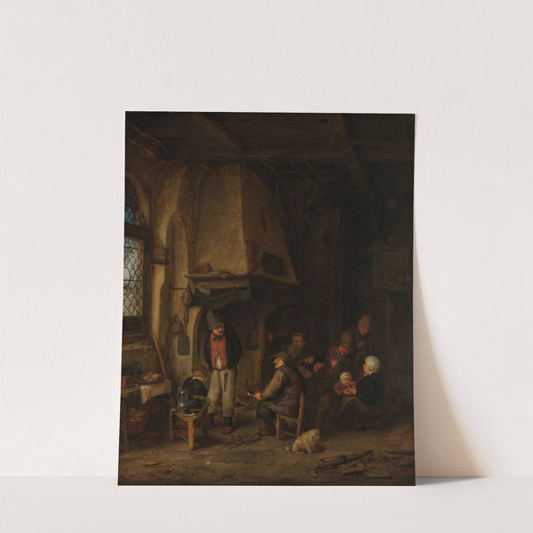 The Skaters; Peasants in an Interior (c. 1656) by Adriaen van Ostade