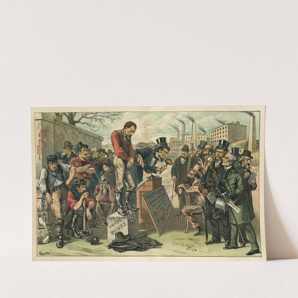 The slave-market of to-day (1884) by Bernhard Gillam