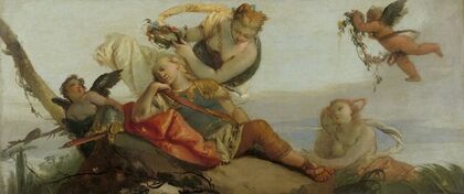 The Sleeping Rinaldo Crowned with Flowers by Armida