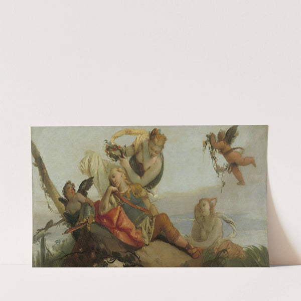 The Sleeping Rinaldo Crowned with Flowers by Armida (1750 - 1780) by Francesco Zugno