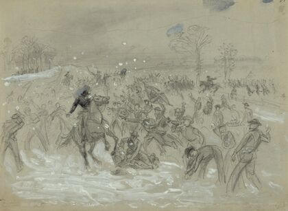 The snowball battle near Dalton, Georgia