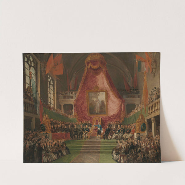 The Solemn Inauguration of University of Ghent by the Prince of Orange in the Throne Room of the Town Hall on 9 October 1817 by Mattheus Ignatius van Bree