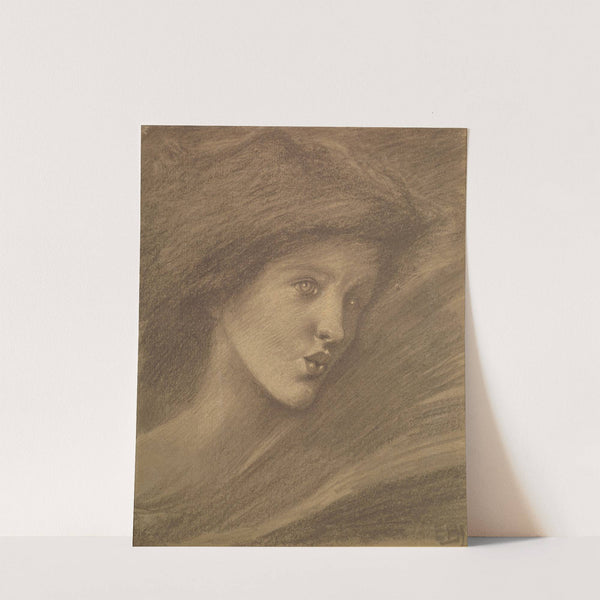 The Song of Solomon - Study of a Zephyr for &#039;Sponsa de Libano&#039; by Sir Edward Coley Burne-Jones