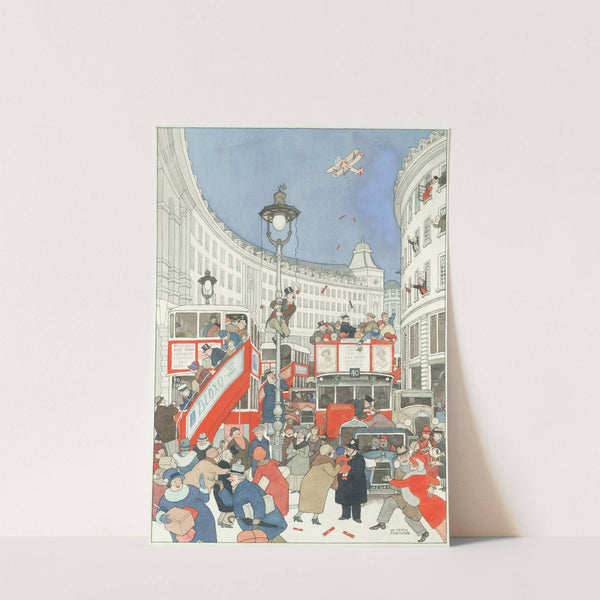 The Spirit of Christmas in Regent Street by William Heath Robinson