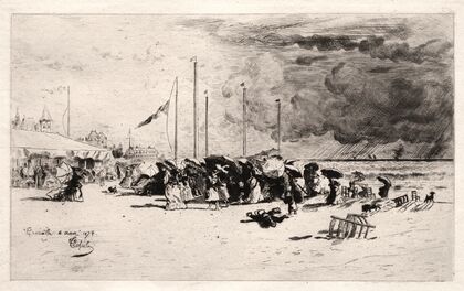 The Squall at Trouville (1874)