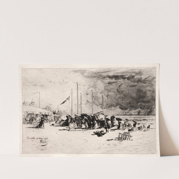 The Squall at Trouville (1874) by Félix Hilaire Buhot