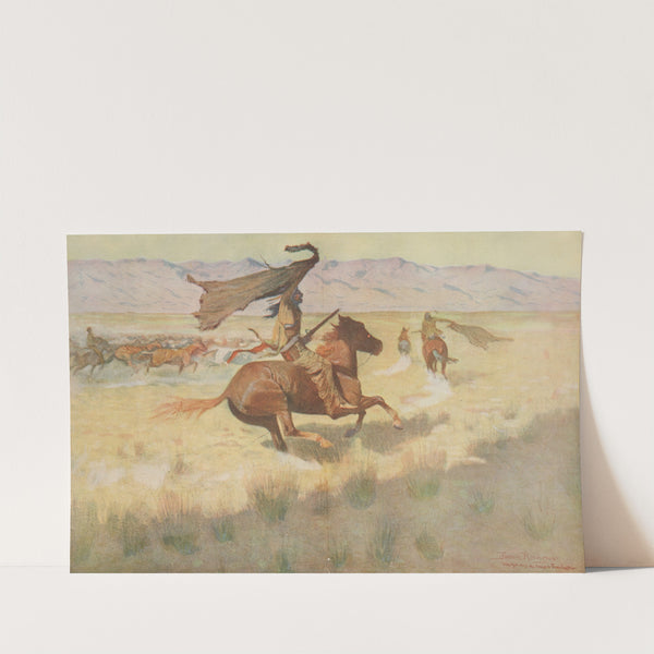 The stampede (1904) by Frederic Remington