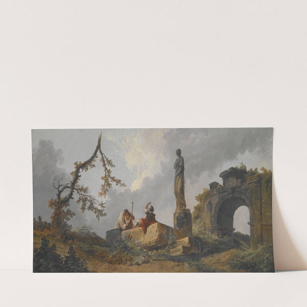 The Statue by Hubert Robert