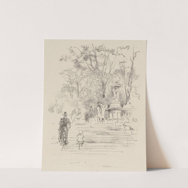 The Steps, Luxemburg Gardens, Paris (ca. 1893) by James Abbott McNeill Whistler