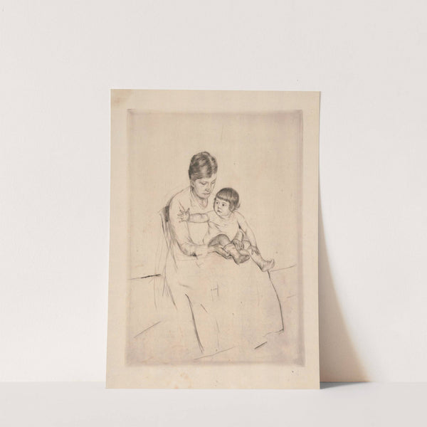 The stocking by Mary Cassatt