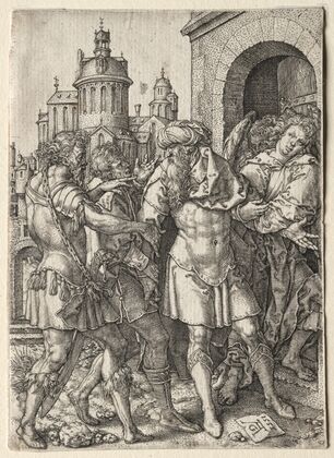 The Story of Lot; Lot Prevents the Sodomites from Violence (1555)