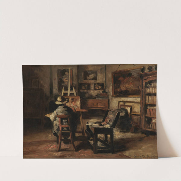 The Studio of Ferdinand De Braekeleer I, Father of the Painter by Henri de Braekeleer
