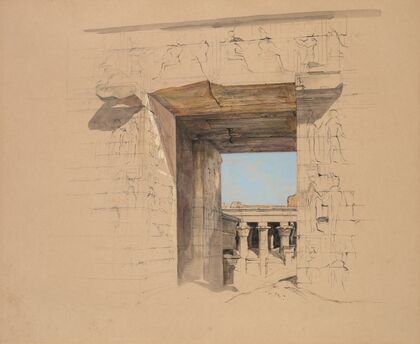 The Temple of Edfu; The Door of the Pylon (1850)