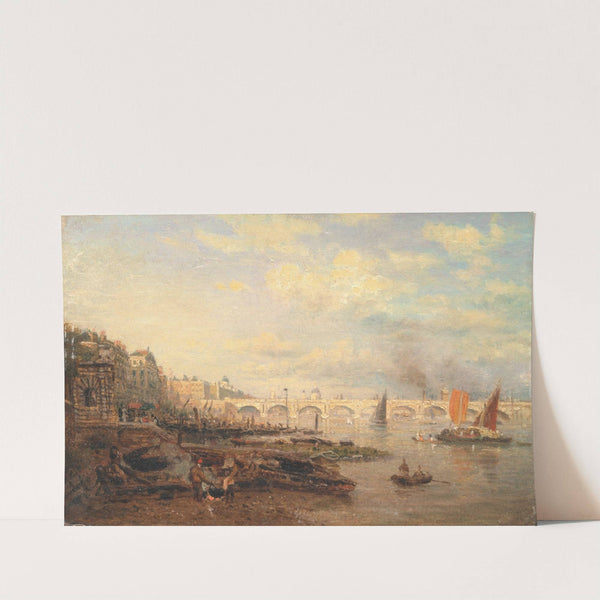 The Thames and Waterloo Bridge from Somerset House by Frederick Nash