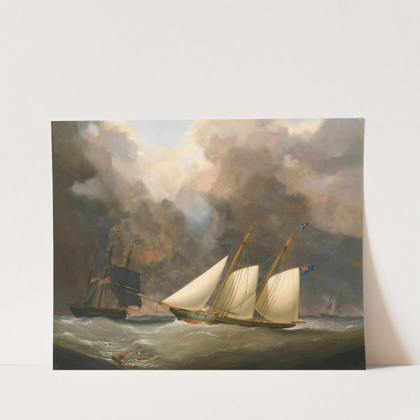 The Thousand Guinea Match Between Henry Bradley&#039;s Brig The Water Witch And Lord Belfast&#039;s Schooner Galatea by Nicholas Matthew Condy