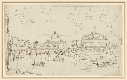 The Tiber with Saint Peter’s and the Castel S. Angelo (recto)