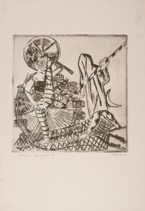 The Tight Rope Walkers, plate 8 from the portfolio ‘The Annual Fair’ (1921)