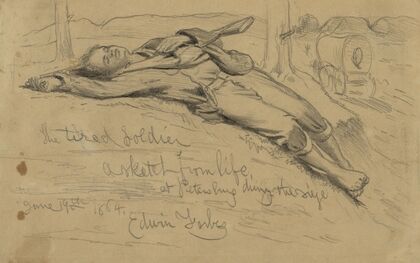 The tired soldier – a sketch from life at Petersburg during the siege