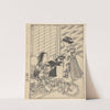 The Toilet, Woman with Mirror Attendant Bringing Tray (18th century) by Sukenobu Ishigawa