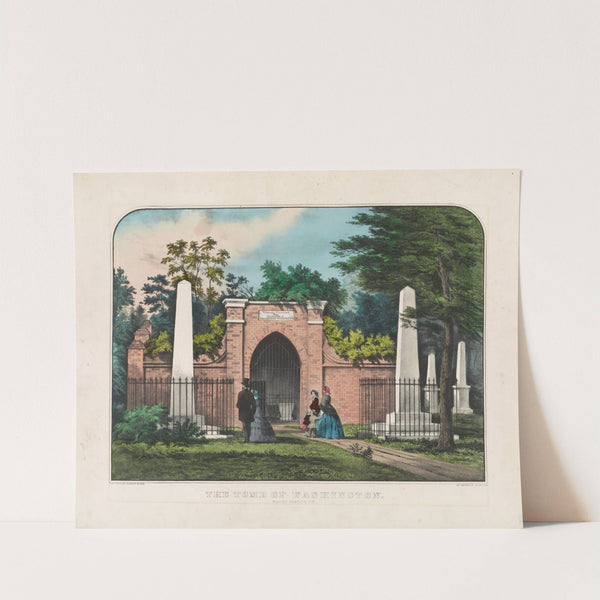 The tomb of Washington; Mount Vernon, Va. by Currier & Ives.