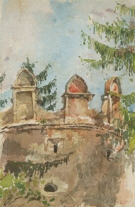 The tower of the manor house in Strážky (1880–1890)