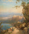 The Town and Lake of Nemi, South Italy