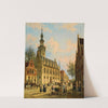 The town hall in Veere by Cornelis Christiaan Dommelshuizen