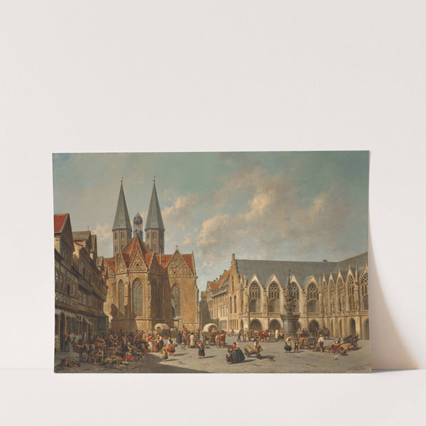 The town square of Braunschweig by Jacques François Carabain