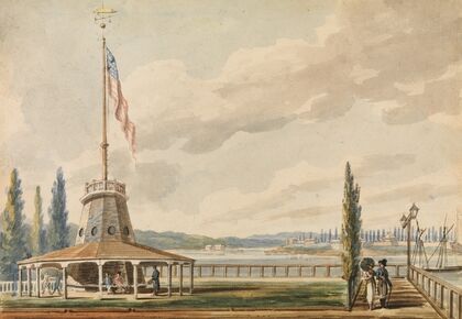 The Traveler’s First View of New YorkâThe Battery and Flagstaff
