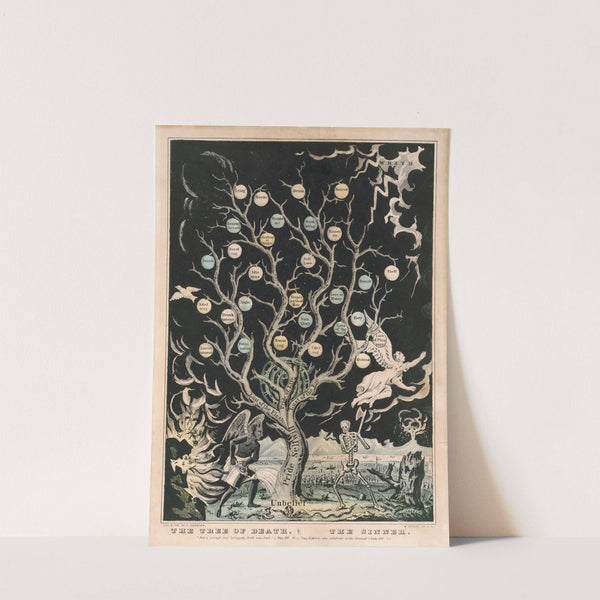 The tree of death–The sinner (1835-1855) by Currier & Ives.