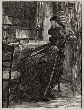 The Trial Sermon, Joanna Douglas at Her Desk (1862)