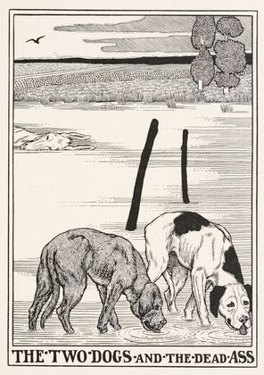 The Two Dogs and the Dead Ass