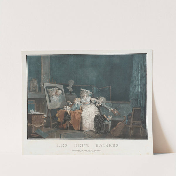 The Two Kisses by Philibert-Louis Debucourt