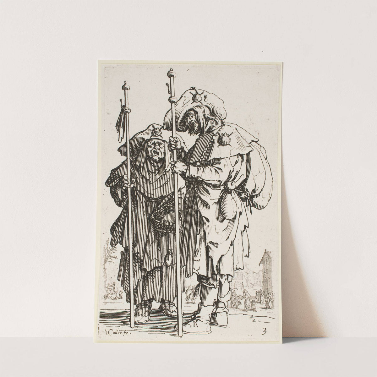 The Two Pilgrims (1622) by Jacques Callot