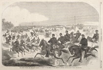 The Union Cavalry and Artillery Starting in Pursuit of the Rebels up the Yorktown Turnpike (1862)