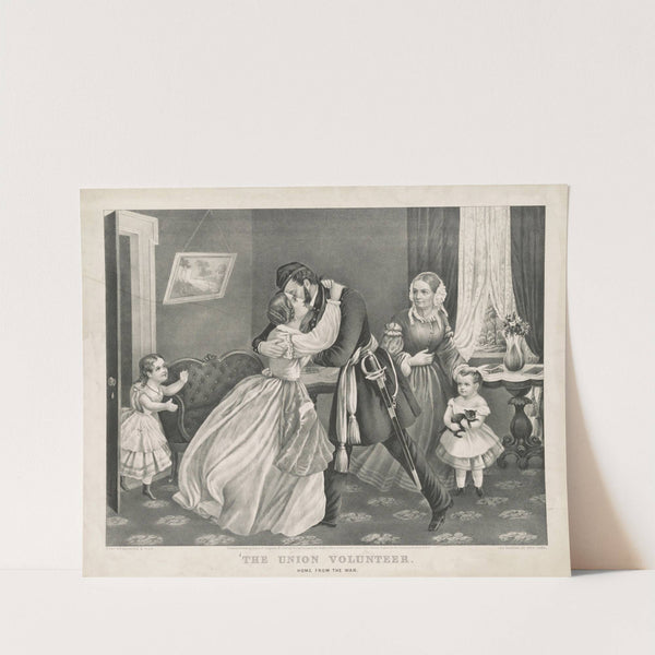 The Union volunteer; home from the war (1863) by Currier & Ives.