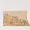 The University of Vienna on the Ringstrasse, with Horse-Drawn Tram and Figures, a view of the building still under construction in 1878 (erected by Heinrich von Ferstel 1873-1884) by Rudolf von Alt